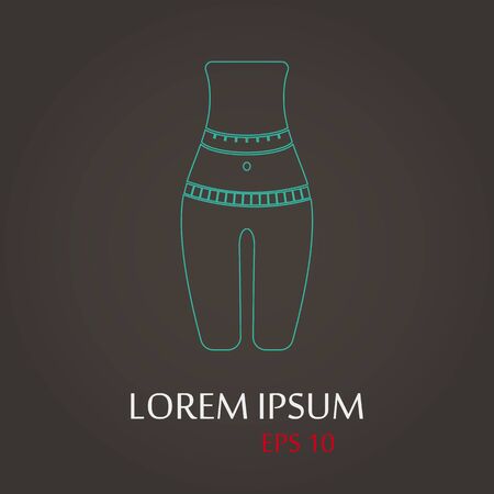 vector illustration of modern silhouette icon figureのイラスト素材