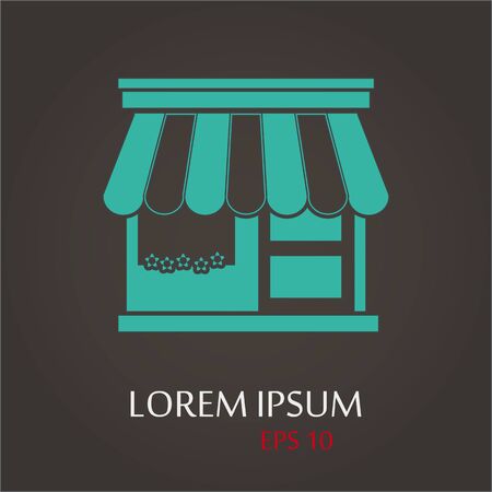 illustration of business and finance icon storeのイラスト素材