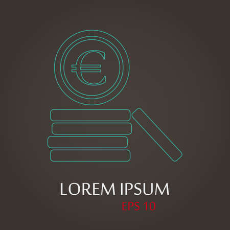 vector illustration of business and finance icon euro coinsのイラスト素材