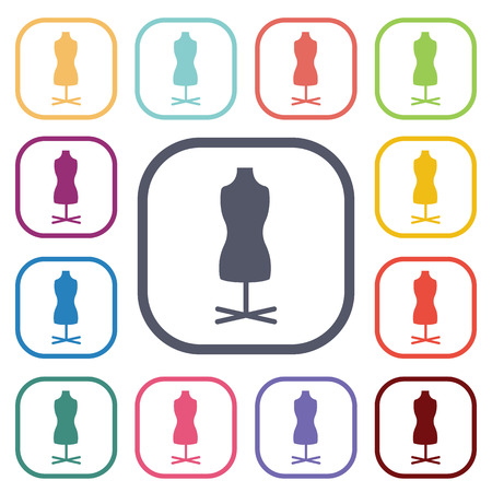 Vector illustration of beauty and fashion iconsのイラスト素材