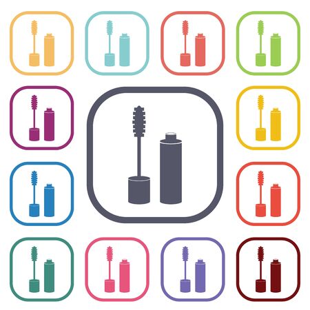 Vector illustration of beauty and fashion iconsのイラスト素材
