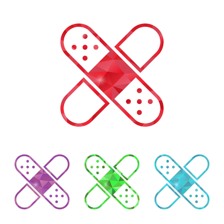 illustration of modern b lack icon plasterのイラスト素材