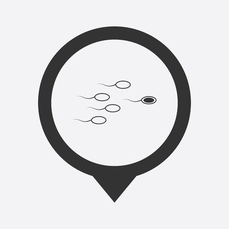 illustration of modern b lack icon spermのイラスト素材