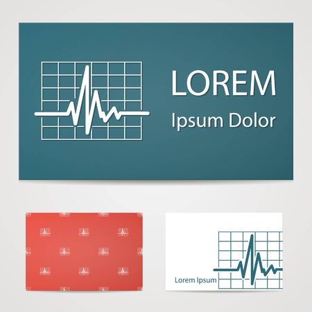 illustration of modern b lack icon pulseのイラスト素材