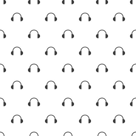 illustration of modern b lack icon headphonesのイラスト素材