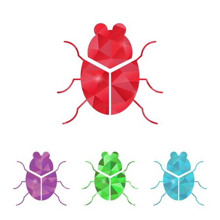 illustration of modern b lack icon virusのイラスト素材