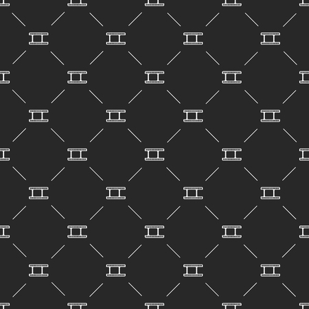 illustration of modern b lack icon frame cinemaのイラスト素材