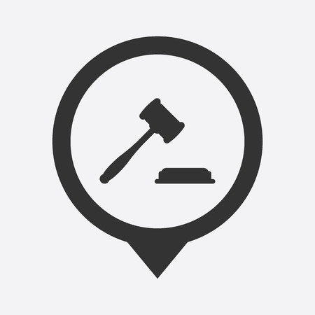 vector illustration of modern b lack icon courtのイラスト素材