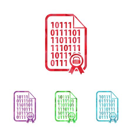 illustration of modern b lack icon program codeのイラスト素材