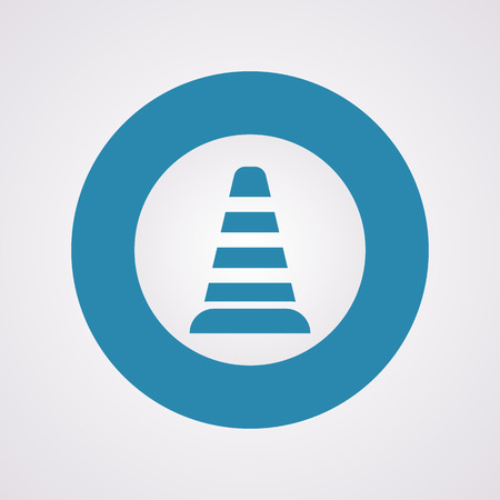 vector illustration of modern b lack icon traffic coneのイラスト素材