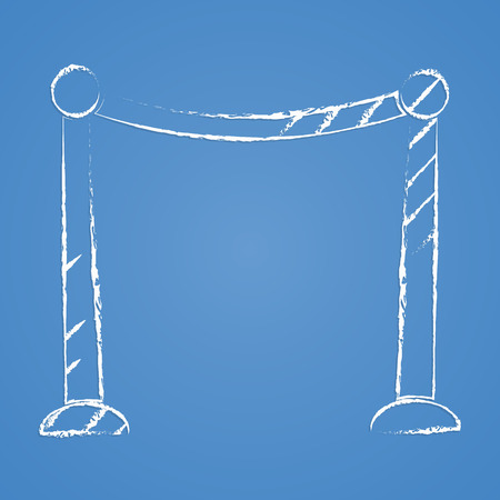 vector illustration of modern b lack icon red carpetのイラスト素材