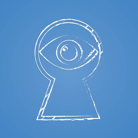 vector illustration of modern b lack icon detectiveのイラスト素材