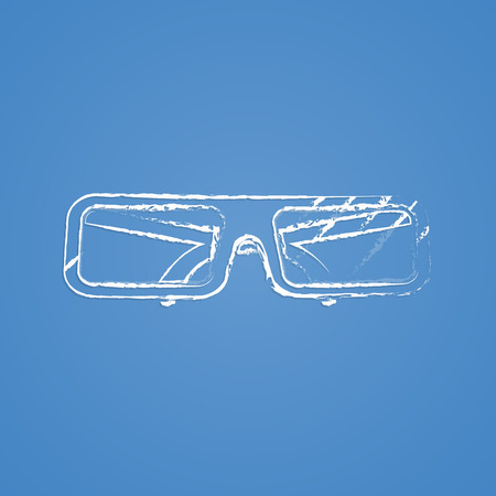 vector illustration of modern b lack icon glasses 3dのイラスト素材