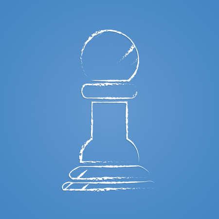 vector illustration of modern silhouette icon pawnのイラスト素材