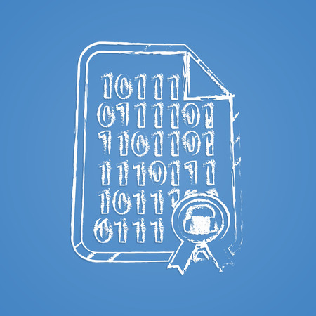 vector illustration of modern b lack icon program codeのイラスト素材