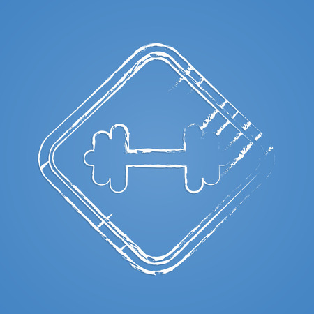 vector illustration of modern silhouette icon barbellのイラスト素材