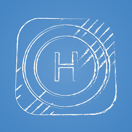 vector illustration of modern b lack icon helicopterのイラスト素材