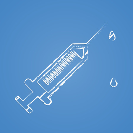 vector illustration of modern b lack icon syringeのイラスト素材