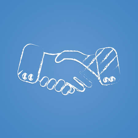 black icon handshake. background for business and finance wiyh shadowのイラスト素材
