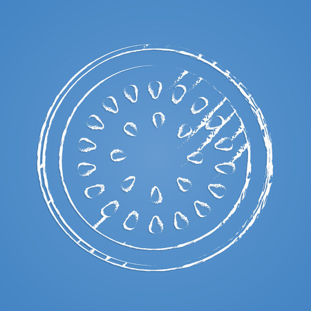 vector illustration of modern silhouette icon watermaloonのイラスト素材