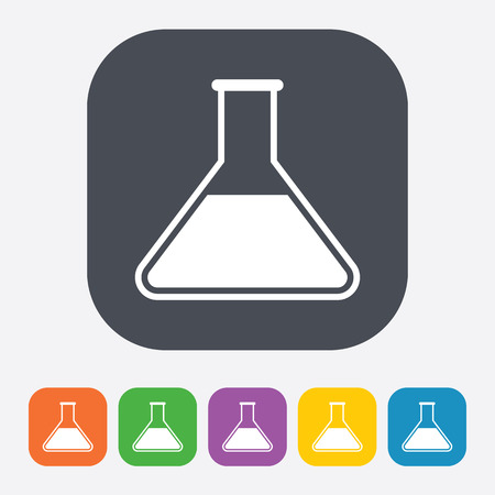 vector illustration of modern b lack icon test-tubeのイラスト素材