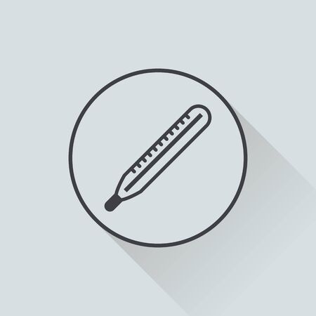 vector illustration of modern b lack icon medical thermometerのイラスト素材