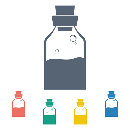 vector illustration of modern b lack icon medicinesのイラスト素材