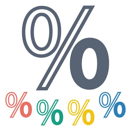 vector illustration of business and finance icon  percentageのイラスト素材
