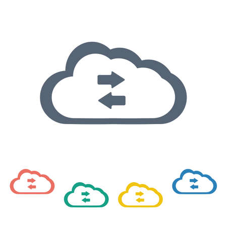 illustration of business and finance icon cloudのイラスト素材