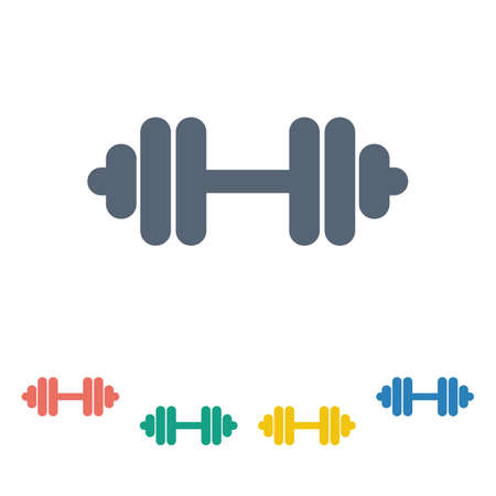 vector illustration of modern silhouette icon barbellのイラスト素材