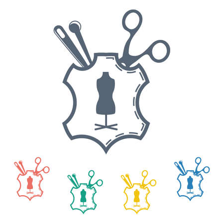 Vector illustration of beauty and fashion iconsのイラスト素材