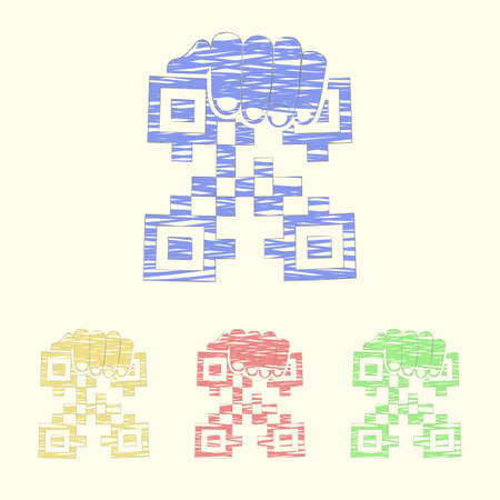 vector illustration of computer technology modern iconのイラスト素材