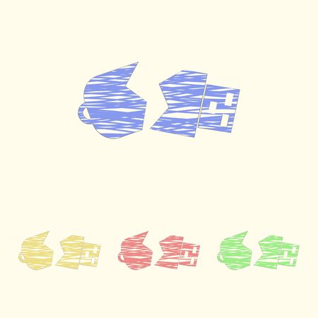 vector illustration of computer technology modern iconのイラスト素材