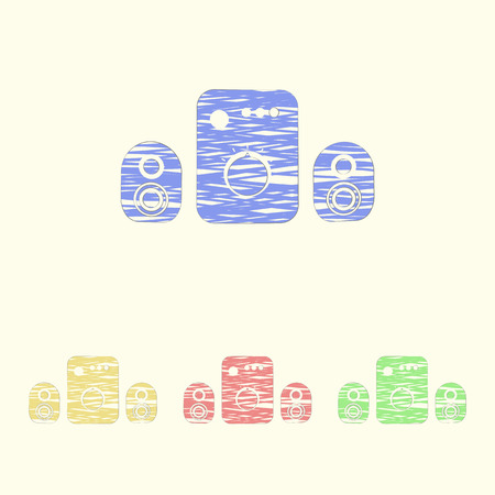 vector illustration of computer technology modern iconのイラスト素材
