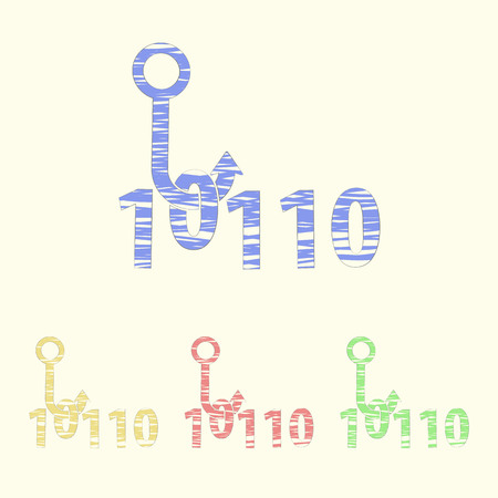 vector illustration of computer technology modern iconのイラスト素材
