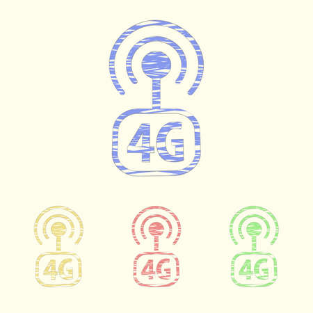 vector illustration of computer technology modern iconのイラスト素材