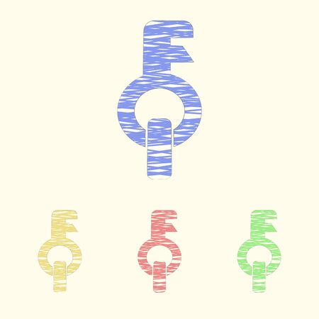 vector illustration of computer technology modern iconのイラスト素材