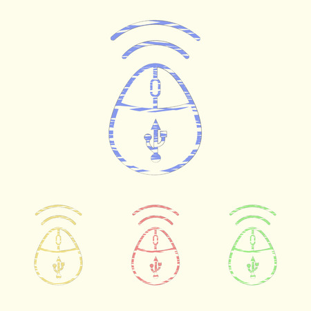 vector illustration of computer technology modern iconのイラスト素材