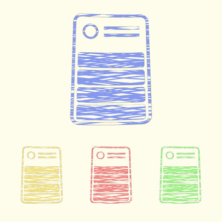 vector illustration of computer technology modern iconのイラスト素材