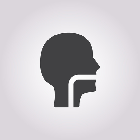 vector illustration of throat iconのイラスト素材