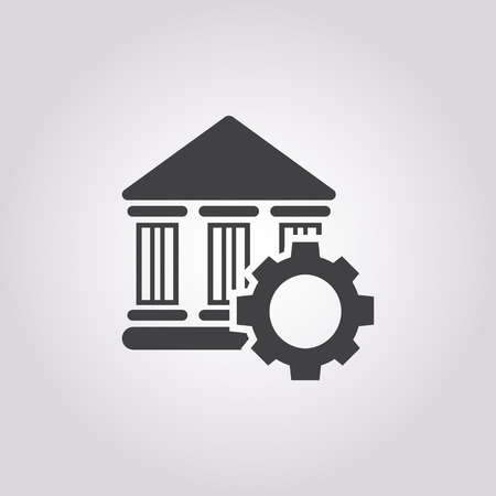 Vector illustration of bank   iconのイラスト素材