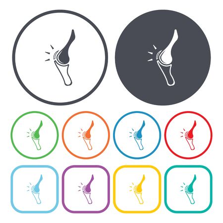 Vector illustration of knee   iconのイラスト素材