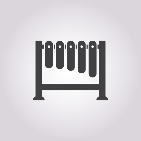 vector illustration of xylophone iconのイラスト素材