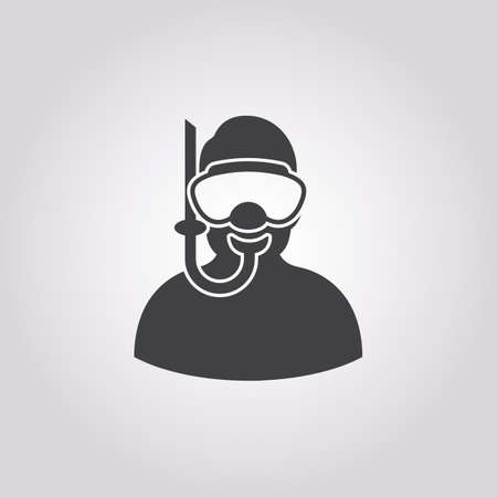 Vector illustration of diver iconのイラスト素材