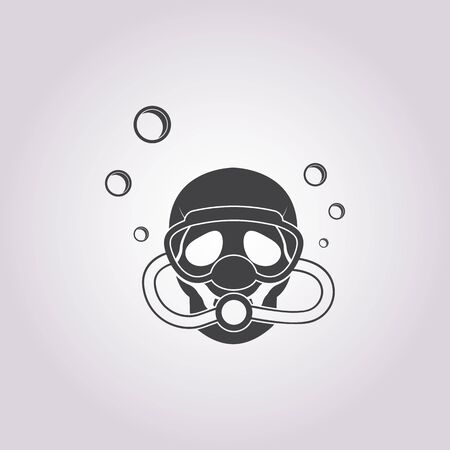 Vector illustration of  diver iconのイラスト素材
