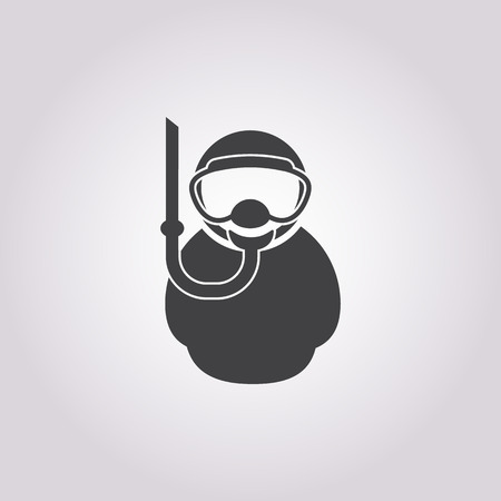 Vector illustration of diver iconのイラスト素材
