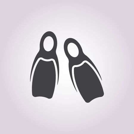 Vector illustration of Flippers iconのイラスト素材