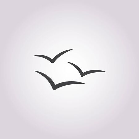 Vector illustration of Seagull iconのイラスト素材