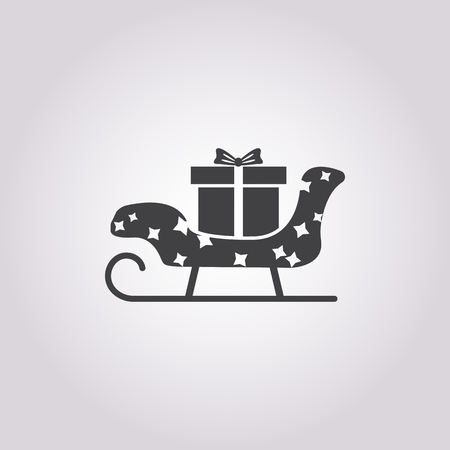 Vector illustration of  sled   iconのイラスト素材