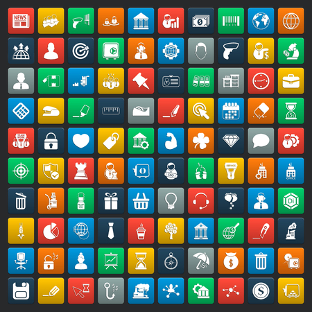 business 100 icons universal set for web and mobileのイラスト素材
